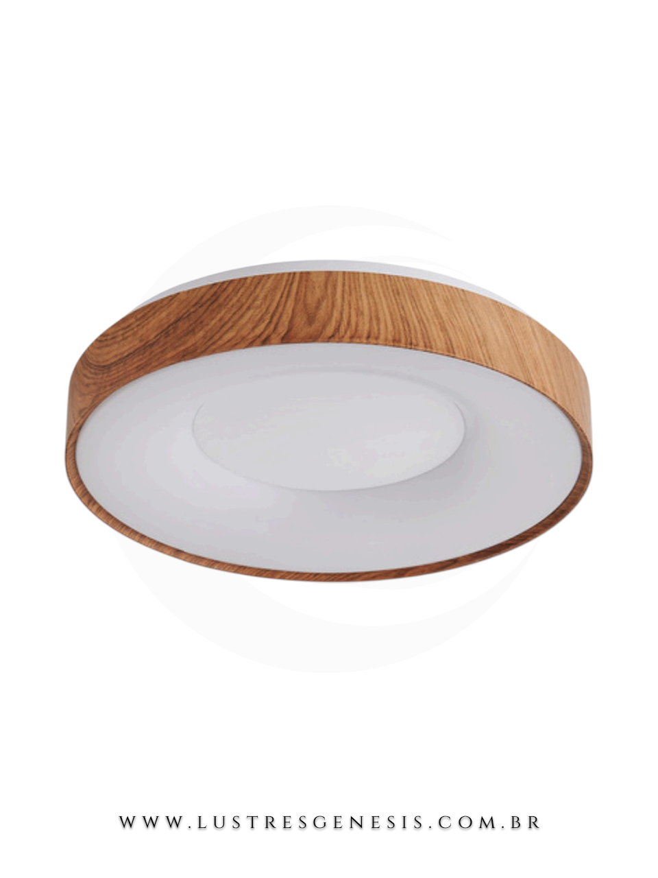 Plafon Moderno Ligna de Madeira - 65cm